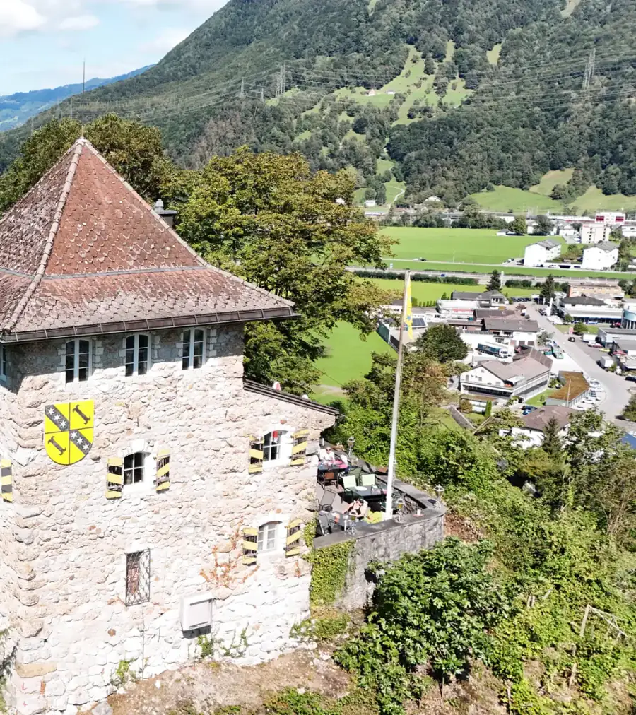 Burg Oberwindegg Luftaufnahme 1 rechts