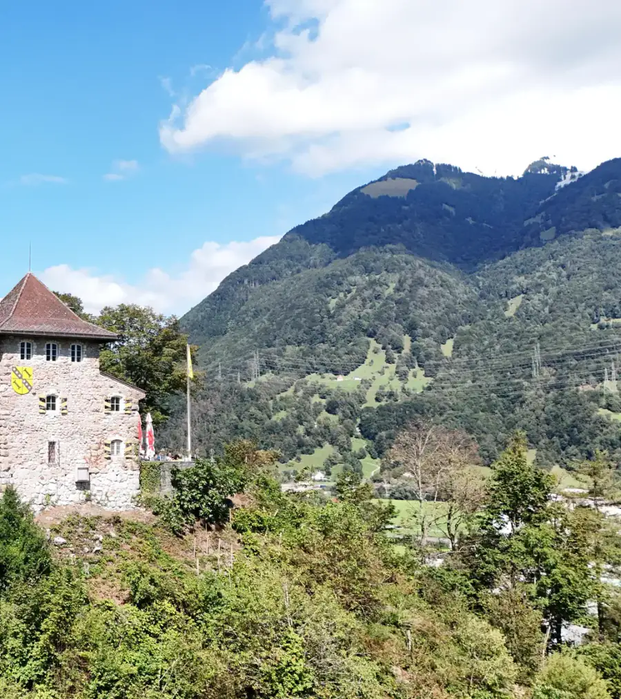 Burg Oberwindegg Luftaufnahme 2 rechts