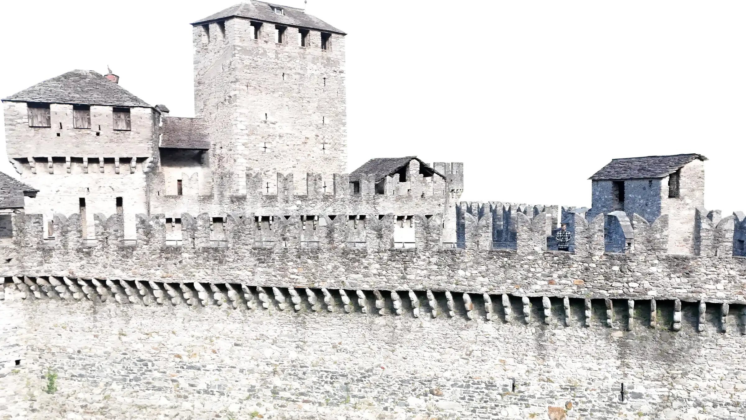 Monte Bello — Festungsanlage im Kanton Tessin, aus der Luft digitalisiert