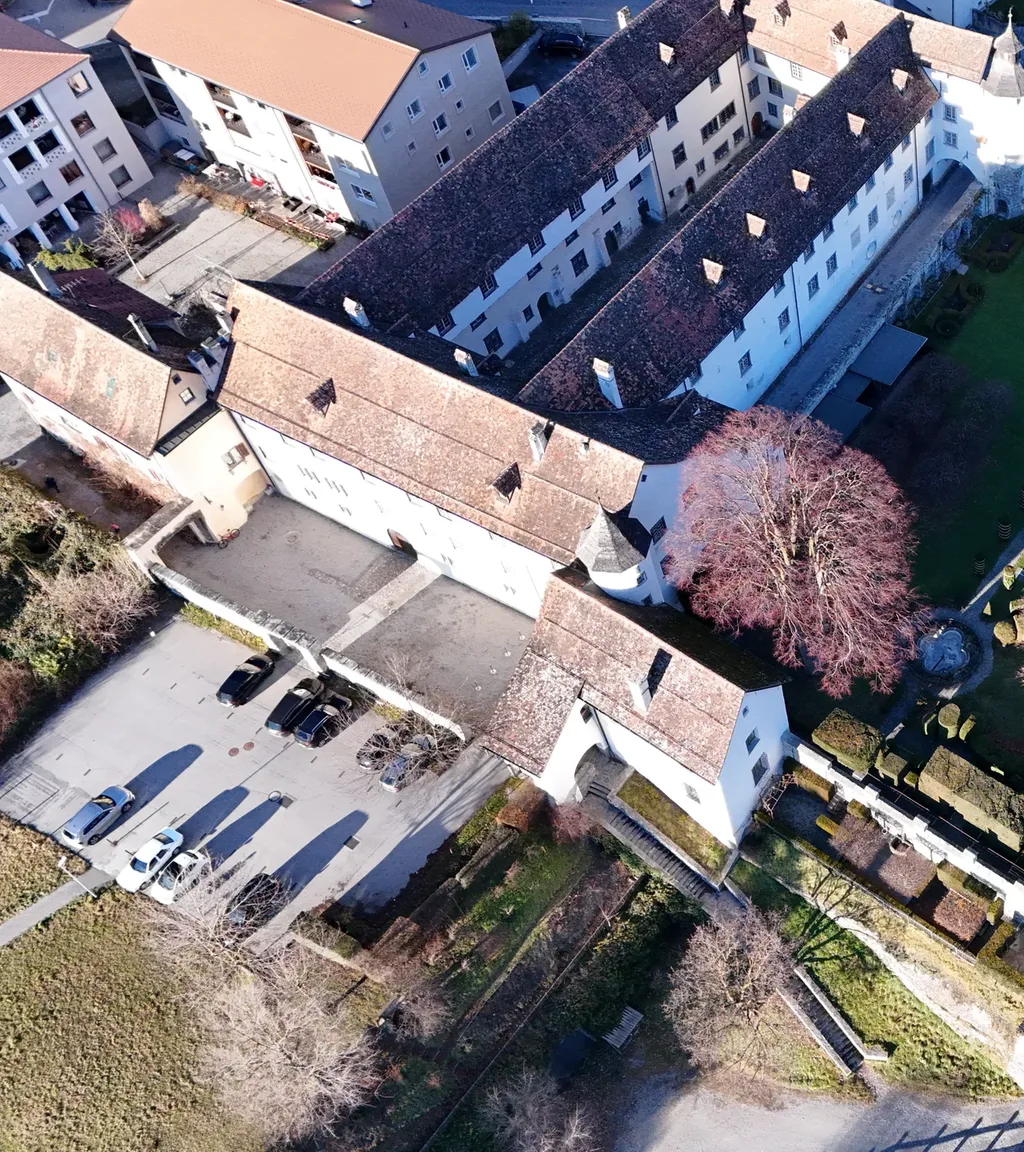 Schloss Haldenstein Luftaufnahme 6 links