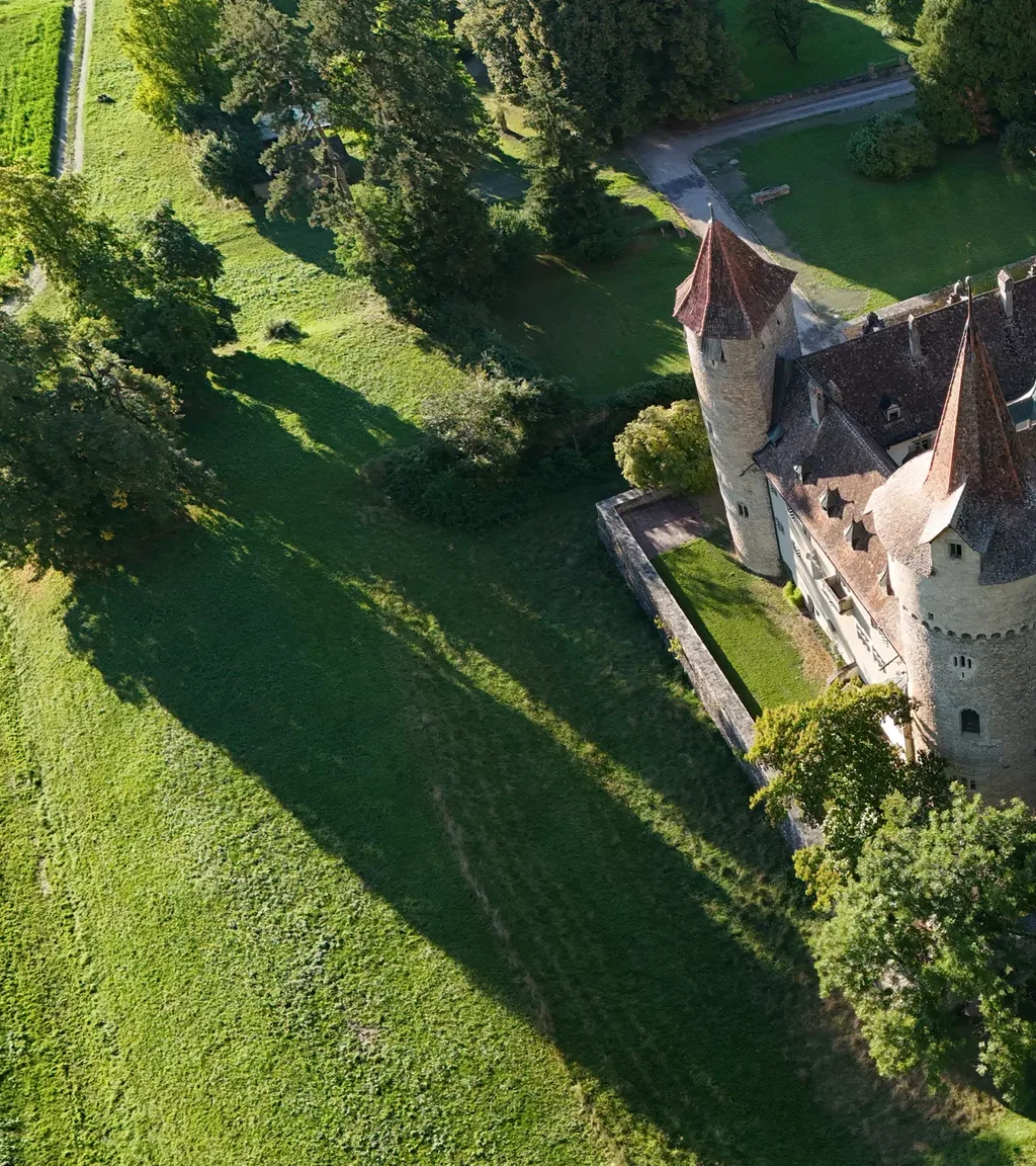 Schloss Marschlins Luftaufnahme 1 links