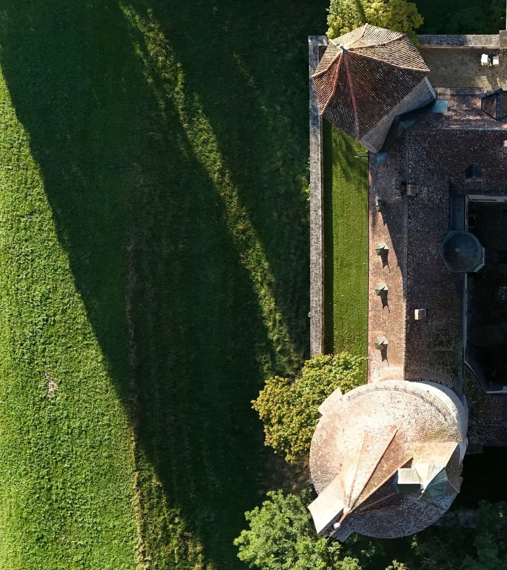 Schloss Marschlins Luftaufnahme 6 links