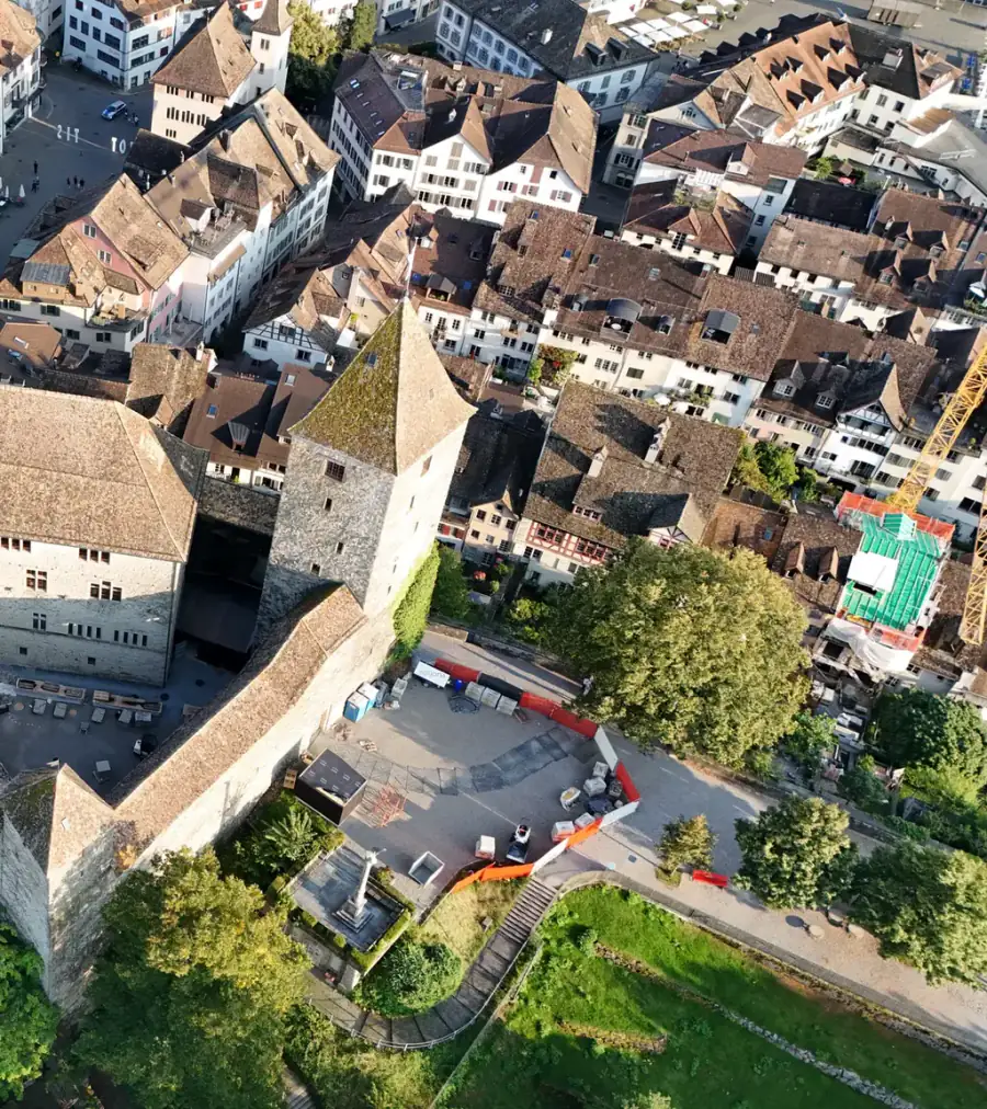Schloss Rapperswil Luftaufnahme 1 rechts