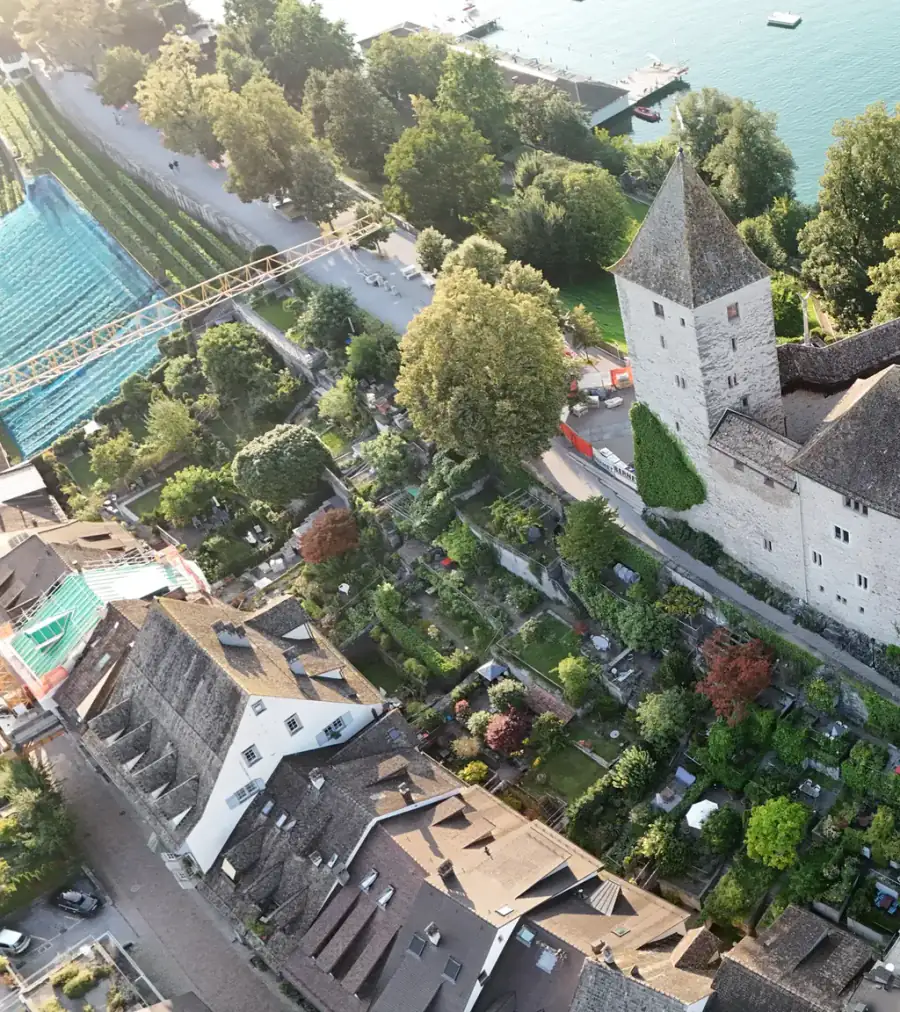 Schloss Rapperswil Luftaufnahme 3 links