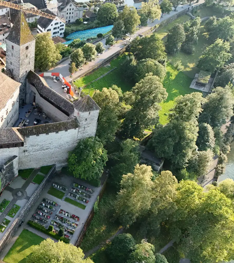 Schloss Rapperswil Luftaufnahme 4 rechts