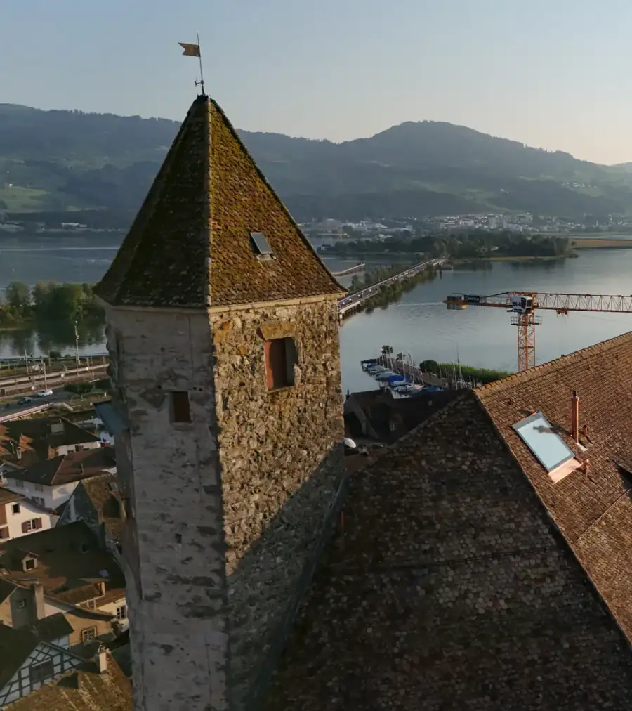 Schloss Rapperswil Luftaufnahme 6 links