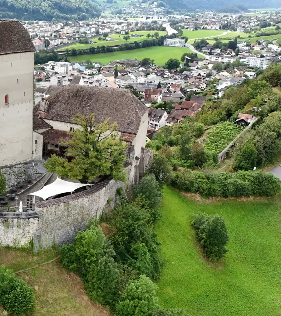 Schloss Sargans Luftaufnahme 3 rechts