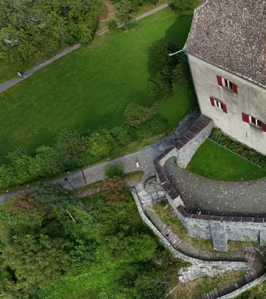 Schloss Sargans Luftaufnahme 5 links