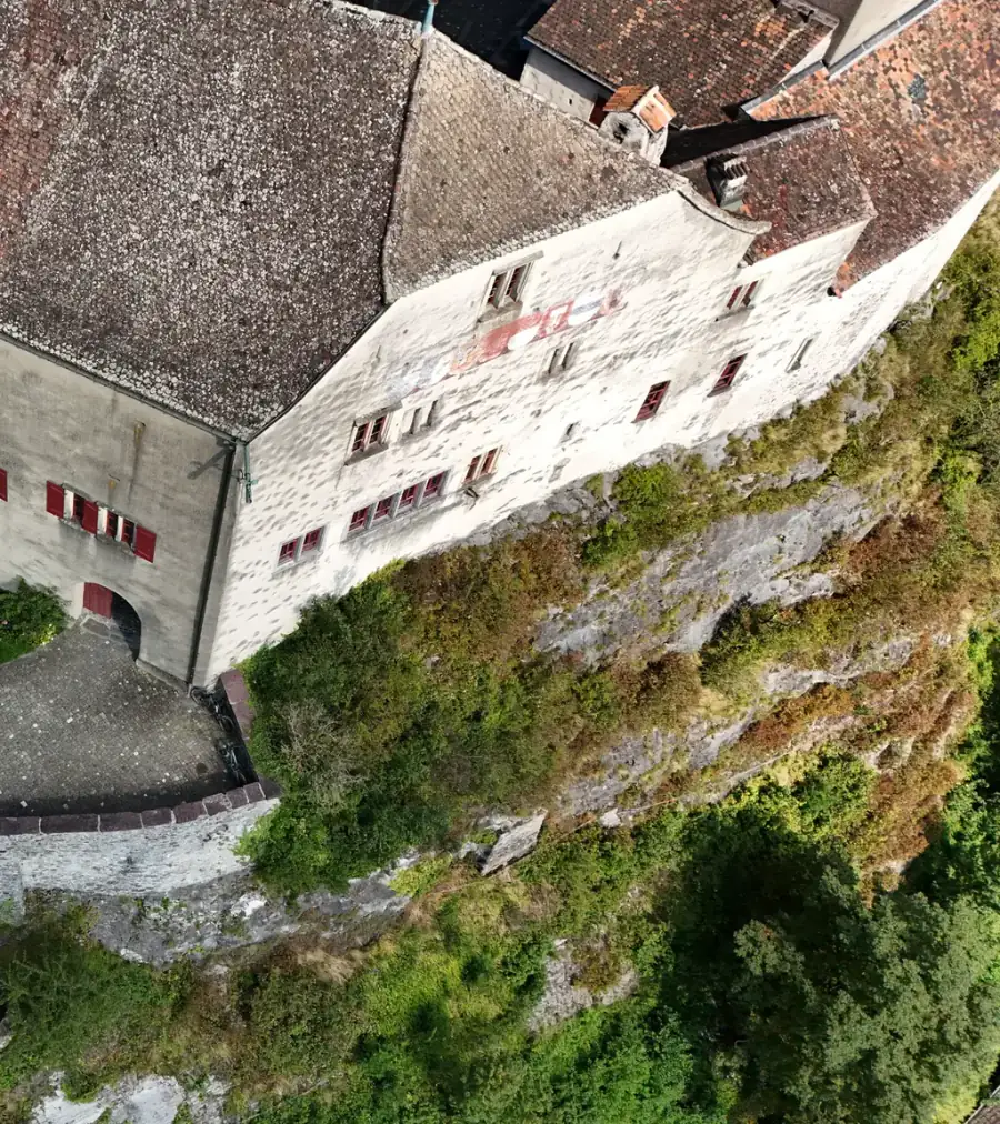 Schloss Sargans Luftaufnahme 5 rechts